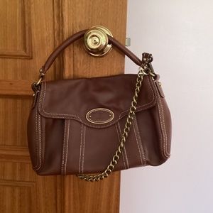 Brown leather bag